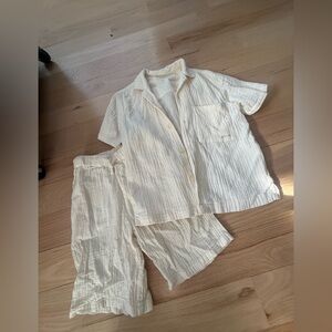 Zara Kids Ivory Striped Set